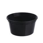 PP containers, 330 ml, Ø117/60 mm, black, 25 pcs.