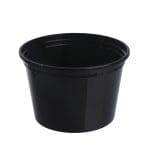 PP containers, 450 ml, Ø117/77 mm, black, 25 pcs.