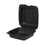 Boxes with PP lids, 200×205×80 mm, 100 pcs., black
