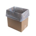 Bags without handles 44+28x73cm, 25µm, blue, HDPE, in packs of 50. - Image 2