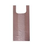 Maišeliai su rankenėlėmis 21+12x50cm, 13µm, rudos sp., HDPE, rulone 240vnt. - Image 2