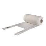 BIO пакеты с ручками 22+12x50см, 11µm, зелёного цвета, в рулоне 200 шт.