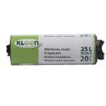 Šiukšlių maišai 46x60cm, 25l, juodos sp., 8µm, HDPE, rulone 20 vnt. - Image 2