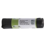 Atkritumu maisi KLEEN, 60L, 64x84cm, 10µm, melni, HDPE, rullī 15gab. - Image 2