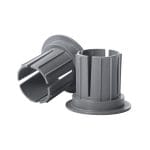 Plastikiniai antgaliai padėklų plėvelei apvynioti.