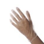 Vinila cimdi bez pūdera, vienreizlietojamie, L izmērs, iepakojumā 100gab.