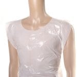 Vienreizlietojamie priekšauti, 80x125cm, PE, balti, iepakojumā 50gab. - Image 2