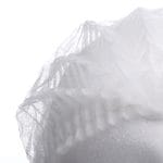 Kepuraitės SPINO vienkartinės, baltos sp., 52 cm, gofruotos, PP, pakuotėje 100 vnt. - Image 3