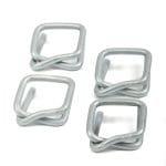 Metal twisted clips for strap tape 16 mm, in packs of 1000 pcs.