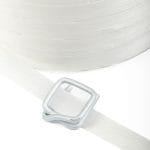 Polyester strap Hot Melt 13 mm x 250 m, white - Image 2