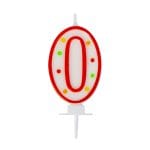 Sveces svētku "0", iepakojumā 1gab.