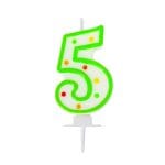 Sveces svētku "5", iepakojumā 1gab.