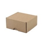 Gofruoto kartono dėžutė 100x100x50 mm, rudos sp., 14E (FEFCO 0427)