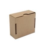 Gofruoto kartono dėžutė 100x100x50 mm, rudos sp., 14E (FEFCO 0427) - Image 3