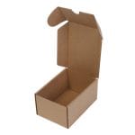 Gofruoto kartono dėžutė 100x153x75 mm, rudos sp., 14E (FEFCO 0427)