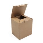 Gofruoto kartono dėžutė 115x100x120 mm, rudos sp., 14E (FEFCO 0215) - Image 2