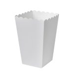 Kartona kaste popkornam M, PAP, 250 gsm, balta, iepakojumā 100gab.