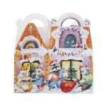 Kartona kaste "Ziemassvētku mājiņa", 135x107x125mm, krāsaina, iepakojumā 25gab. - Image 3