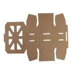 Gofruoto kartono dėžutė uogoms 139 x 97 x 60 mm su atlenkiamu dangteliu, 300 ml, kraft, rudos sp., pakuotėje 20 vnt. - Image 4