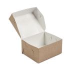 Cardboard boxes for cakes 14x11, 5x7 cm with lid, white/brown, in packs of 100. - Image 6