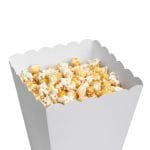 Kartona kaste popkornam L, PAP, 250 gsm, balta, iepakojumā 100gab. - Image 2