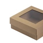 Mikro gofruoto kartono dėžutė su langu 160x160x60 mm - Image 2