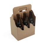 Gofrētā kartona kaste sešām 0.33L pudelēm, 180x120x260mm, brūna, iepakojumā 20gab. - Image 3