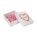 Dovanų dėžutė 180x180x80 mm spec, 14EWW, baltos sp., dėžutė + dangtelis, spauda I love You - Image 3