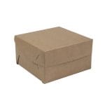 Cardboard boxes 180x180x80mm with hinged lid, white/brown, in packs of 100. Minimum order quantity 100 pieces - Image 6
