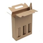 Packaging for 3 bottles with a volume of 0.33 litres made of corrugated cardboard - Image 2