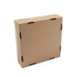Micro-corrugated cardboard box 200x200x65mm with transparent PE lid, 14E - Image 2