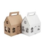 Dovanų dėžutė Kalėdų namelis 200x130x120 mm (14E) - Image 5