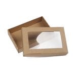 Dovanų dėžutė su PE langeliu ir dangteliu 200x130x40 mm - Image 5