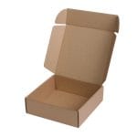 Mikro gofruoto kartono dėžutė 200x200x65 mm, rudos sp., 14E (FEFCO 0427)