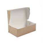 Kartona konteiners ar atlokāmu vāku 205x120x65mm, balts/brūns, iepakojumā 100gab. - Image 5