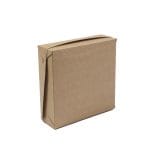 Kartona konteiners ar atlokāmu vāku, 205x205x65mm, balts/brūns, iepakojumā 100gab. - Image 4