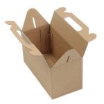 Gofruoto kartono dėžutė 215x100x110 mm su rankenėle, rudos sp., 14E (FEFCO 0217) - Image 2