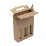 Packaging for 3 bottles with a volume of 0.5 litres made of corrugated cardboard - Image 3
