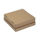 Gofrētā kartona kaste ar logu, 245x245x80mm, brūna - Image 2