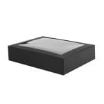 Mikro gofruoto kartono dėžutė su dangteliu ir langeliu 250x200x55 mm - Image 2