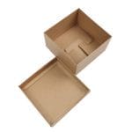 Gofruoto kartono dėžutė 250x250x150 mm su dangteliu, rudos sp., 14E - Image 2