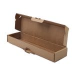 Gofruoto kartono dėžės 250x70x30 mm, rudos spalvos, 14E (FEFCO 0427)