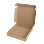 Gofruoto kartono dėžutė 270x270x50 mm, rudos sp.