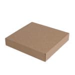 Gofruoto kartono dėžutė 270x270x50 mm, rudos sp. - Image 2