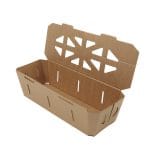 Kartono dėžutė su dangteliu uogoms 1000g, kraft