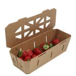 Kartono dėžutė su dangteliu uogoms 1000g, kraft - Image 5
