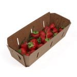 Cardboard boxes without lids for berries, 1000 g, kraft - Image 4