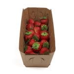 Cardboard boxes without lids for berries, 1000 g, kraft - Image 5
