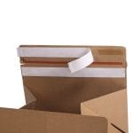 Gofrētā kartona e-komercijas kaste ar dubultu līmlenti un atvēršanas lenti, 283x239x120mm brūna - Image 2