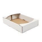Gofruoto kartono dėžutė 288x202x62 mm, baltos sp., 14BW, pakuotėje 25 vnt.